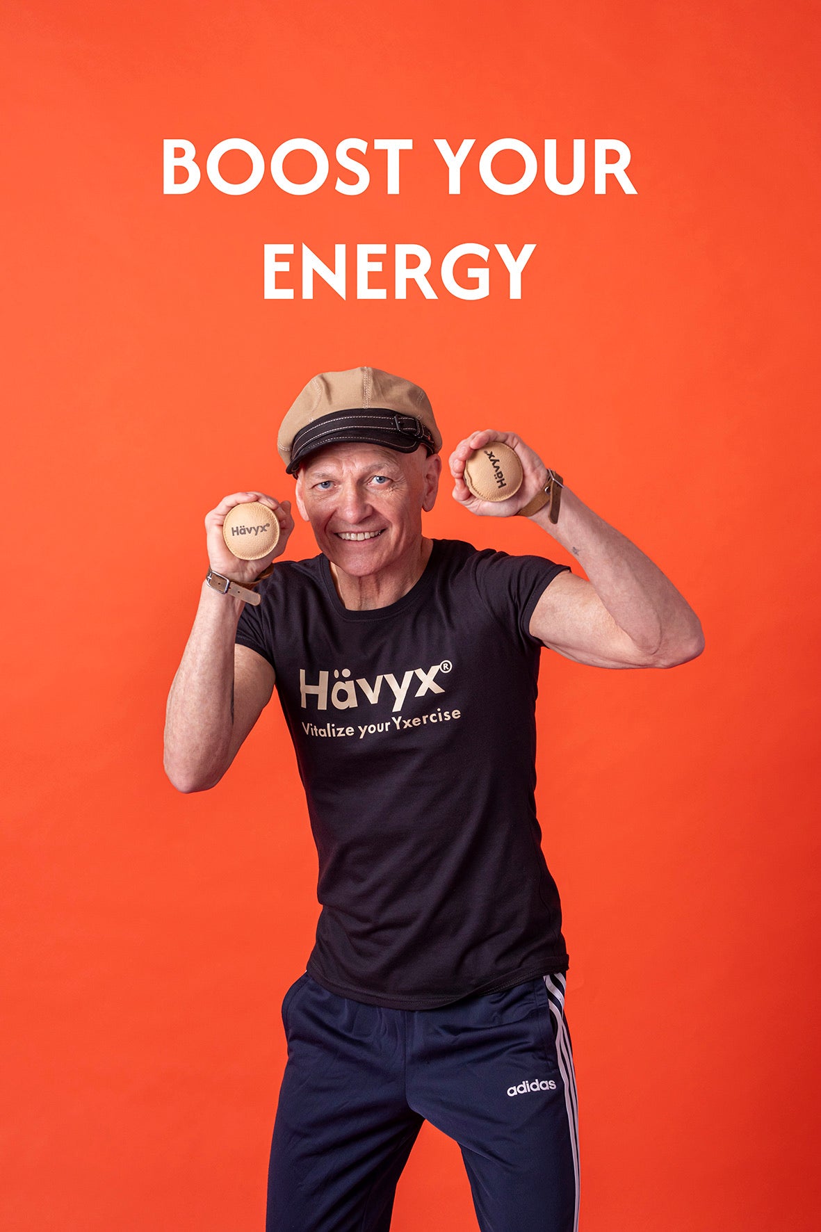 Mann in Schwarz mit Hävyx – Boost your Energy